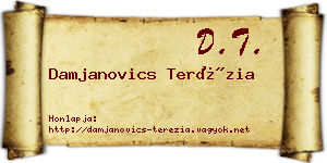 Damjanovics Terézia névjegykártya