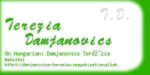 terezia damjanovics business card